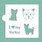 I Love My Yorkie Cookie & Craft Stencil | CM014 by Designer Stencils | Cookie Decorating Tools |
